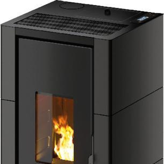 Cadel CRISTAL 7 T2 Poêle à granulés Antracite Haut Rendement Design Compact 860x410x600mm