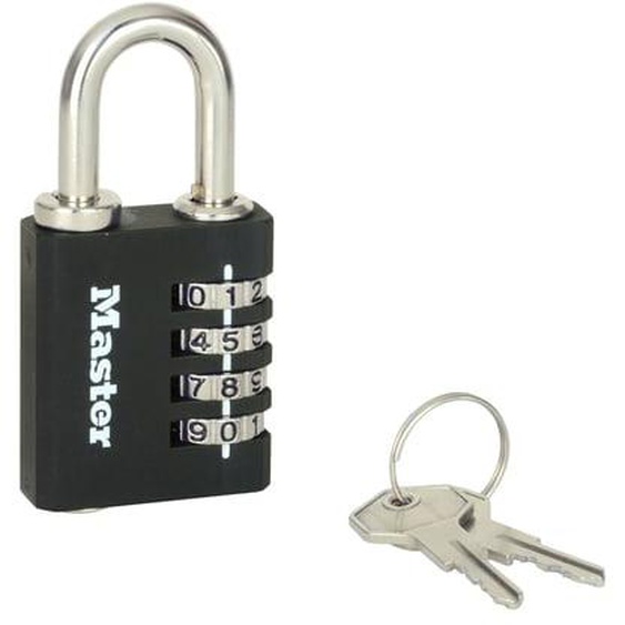 Cadenas à combinaison programmable avec clé largeur 40 mm