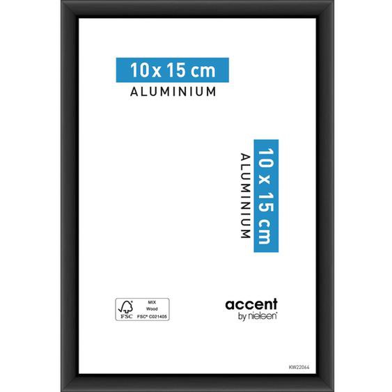 Cadre 10x15cm en aluminium noir mat Accent
