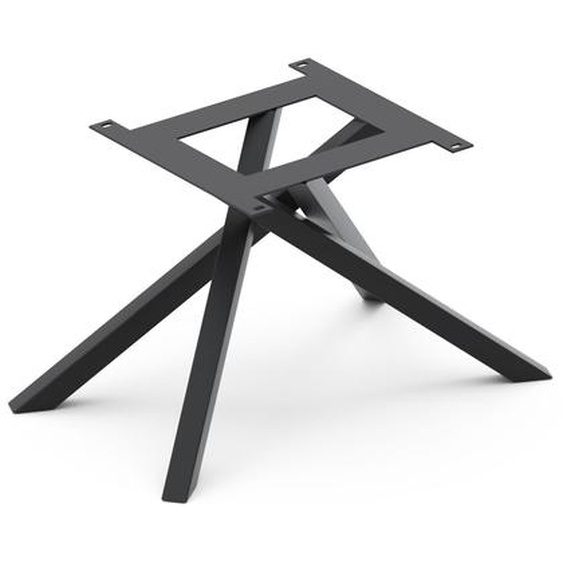 Cadre croix rectangle métal noir pour tables extensibles de 180-220 cm, Live-Edge pieds