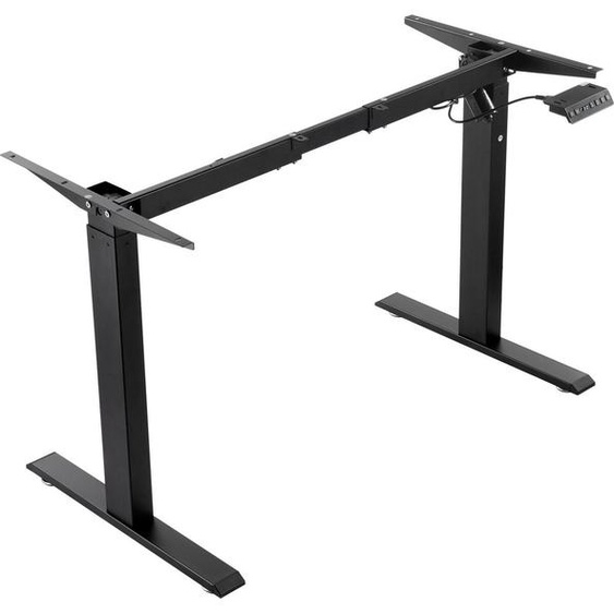 Cadre de bureau debout électrique réglable de 70 à 117 cm de hauteur, base de poste de travail noire
