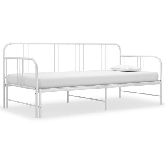 Cadre de canapé-lit extensible sans matelas blanc 90x200 cm