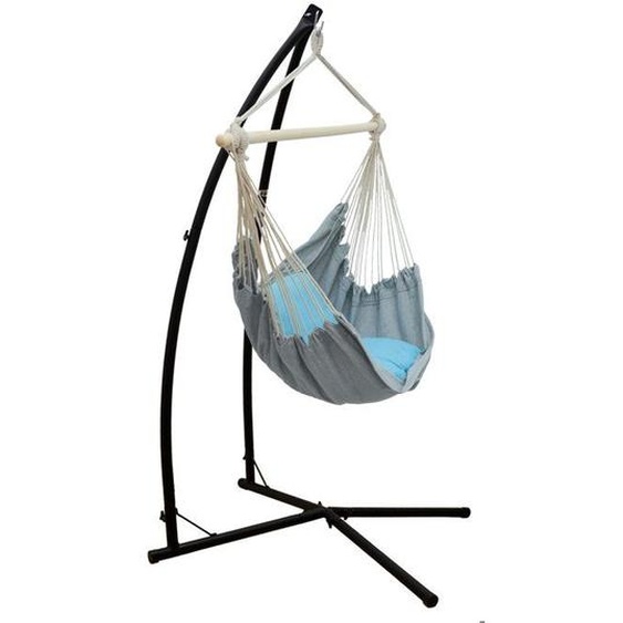 Cadre de Chaise Suspendue avec Siège 215cm Supporte jusquà 120kg Set 2 Coussins