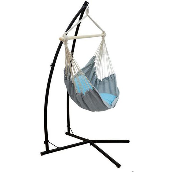 Cadre de Chaise Suspendue avec Siège 215cm Supporte jusquà 120kg Set 2 Coussins