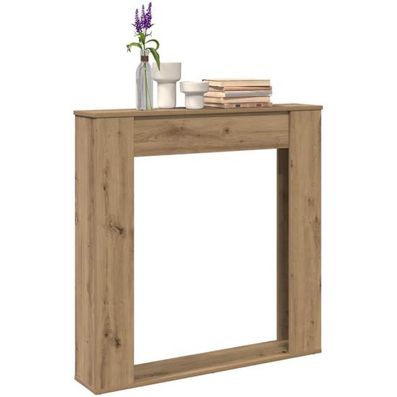 Cadre de cheminée chêne artisanal 100x20x100 cm bois ingénierie