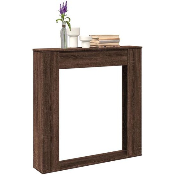 Cadre de cheminée chêne marron 100x20x100 cm bois dingénierie