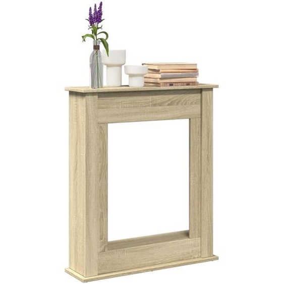 Cadre de cheminée chêne sonoma 75x20x87,5 cm bois dingénierie