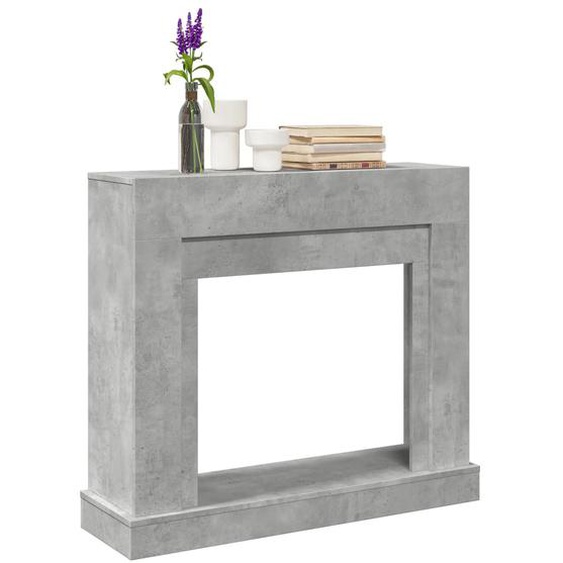 Cadre de cheminée gris béton 100x30x87,5 cm bois dingénierie