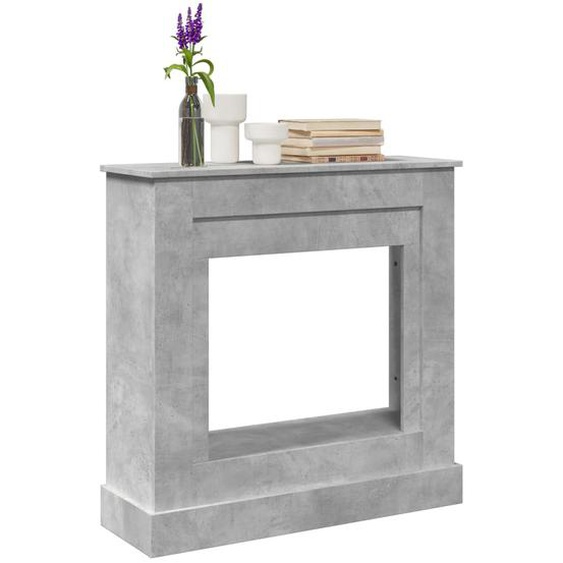 Cadre de cheminée gris béton 90x30x90 cm bois dingénierie