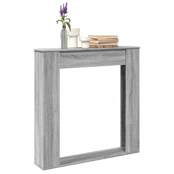 Cadre de cheminée sonoma gris 100x20x100 cm bois dingénierie