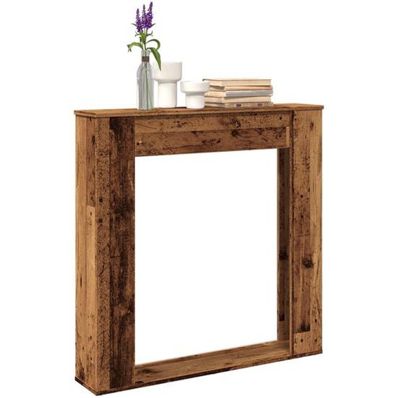 Cadre de cheminée vieux bois 100x20x100 cm bois dingénierie