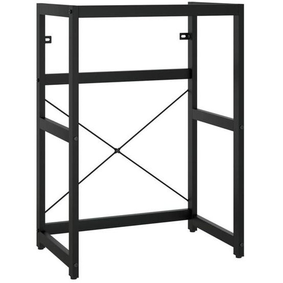 Cadre de lavabo de salle de bain 59 x 38 x 83 cm fer noir