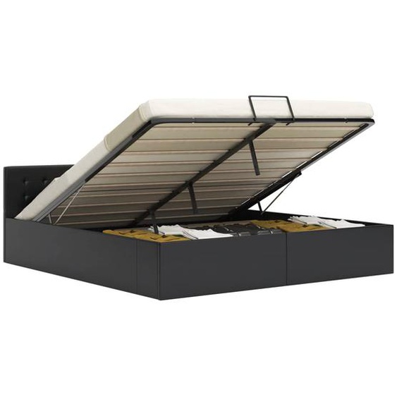 Cadre de lit avec rangement hydraulique Similicuir 160x200 cm