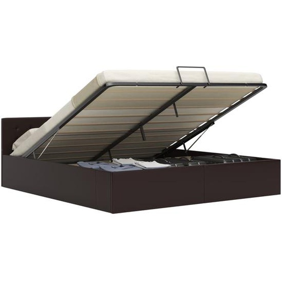 Cadre de lit avec rangement hydraulique Similicuir 180x200 cm