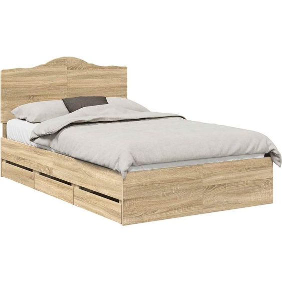 Cadre de lit Chêne Sonoma 120 x 190 cm Bois Ingénierie