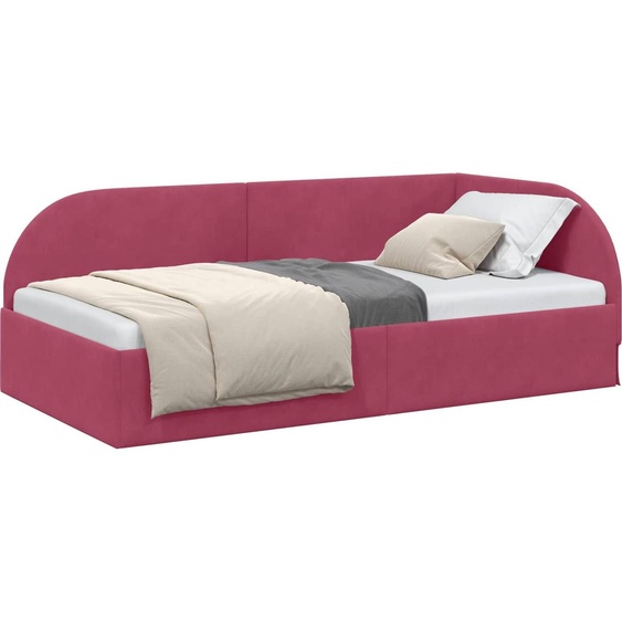 Cadre de lit dangle Bordeaux 80 cm x 200 cm Velours