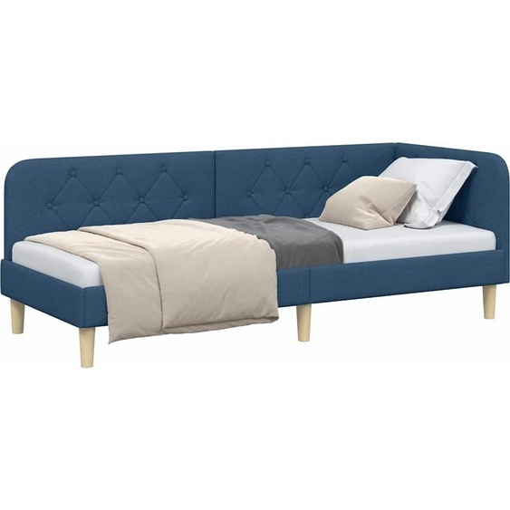 Cadre de lit dangle Bleu 80 x 200 cm tissu