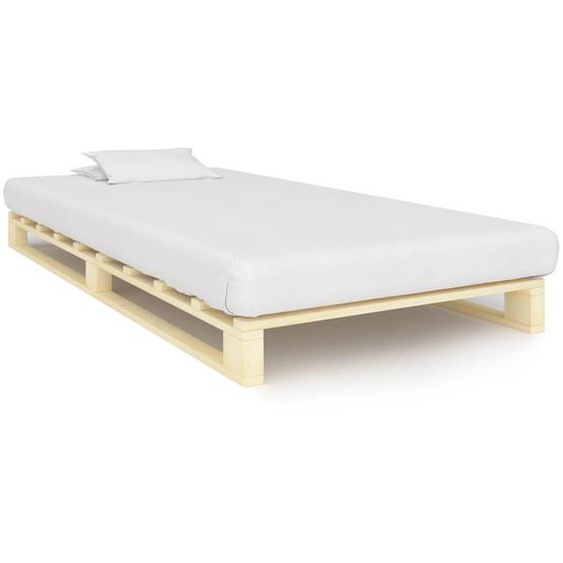 Cadre de lit de palette sans matelas 90x200 cm bois pin massif