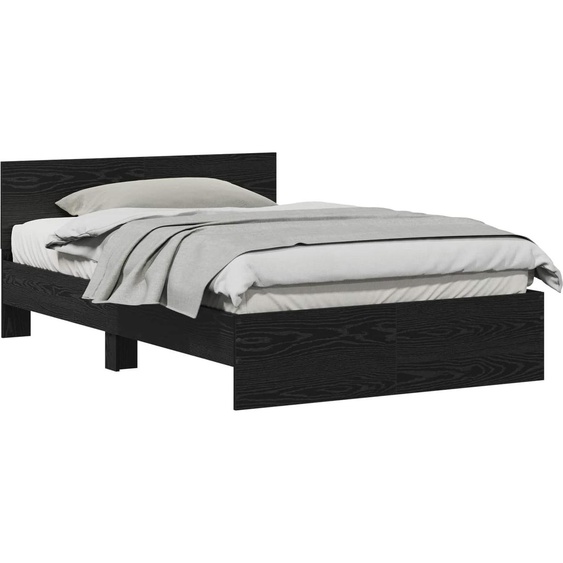 Cadre de lit Chêne noir 193 x 125 x 70 cm Bois dingénierie