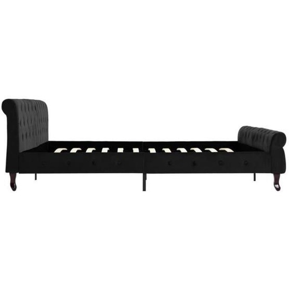 Cadre de lit Noir Velours 200 x 200 cm  Mothinessto LY17586