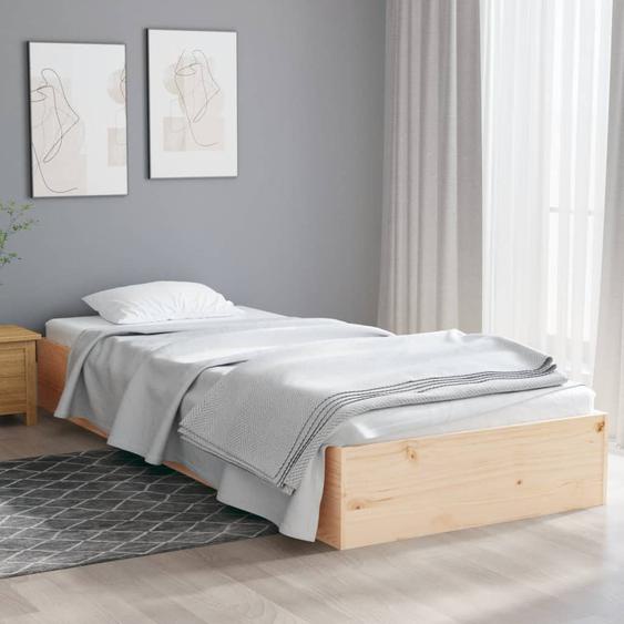 Cadre de lit sans matelas bois massif 90x190 cm