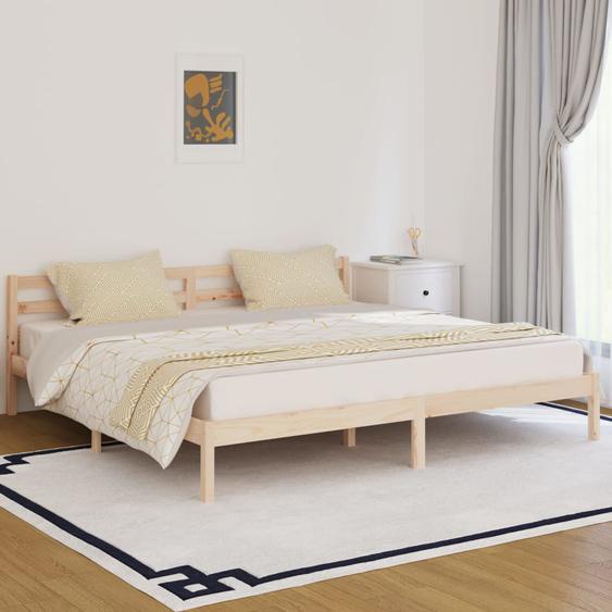 Cadre de lit sans matelas bois massif de pin 200x200 cm