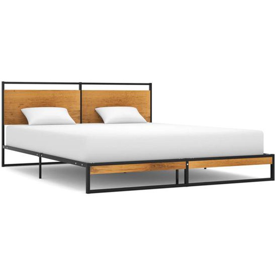 Cadre de lit sans matelas métal 160x200 cm