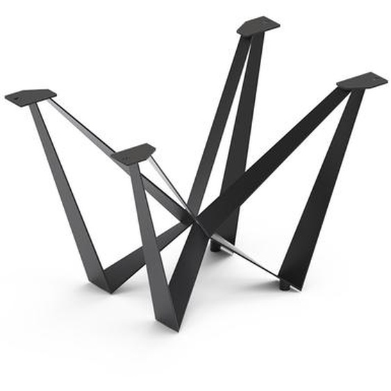 Cadre de table Spider métal noir pour plateaux à partir de 140-180 cm, Live-Edge pieds