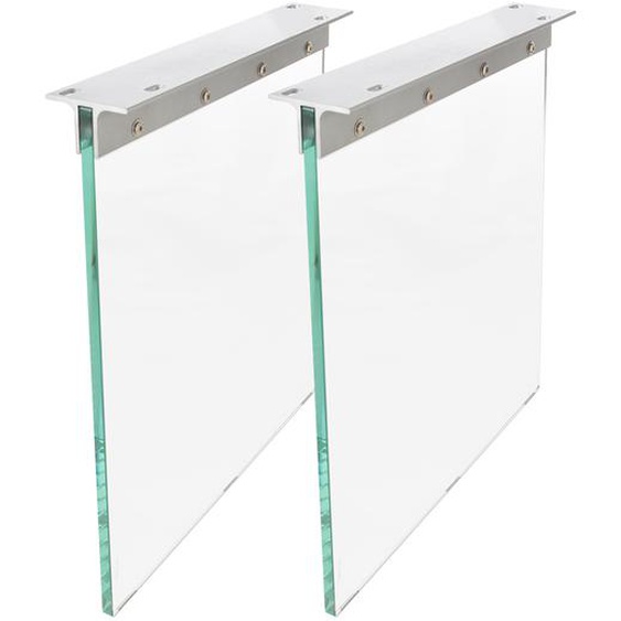 Cadre de table verre (set de 2), Live-Edge pieds