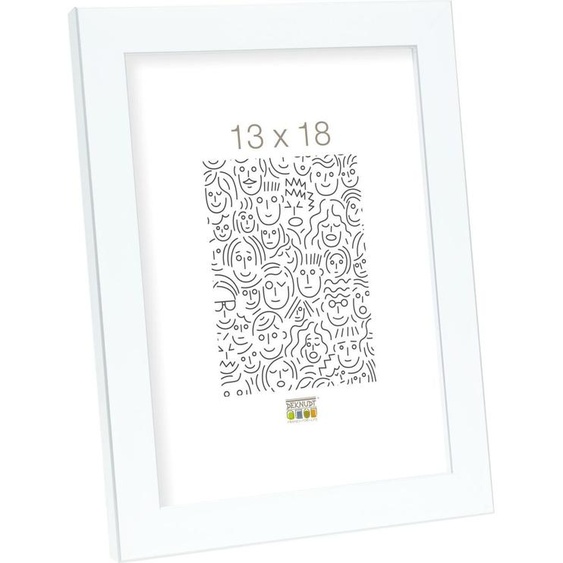 Cadre en plastique Deknudt S41VK1 blanc 13 x 13 cm