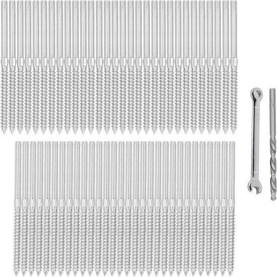 Cadre métallique flexible pour balcons - Fixation latérale - 1/8 pouce - Couleur argent