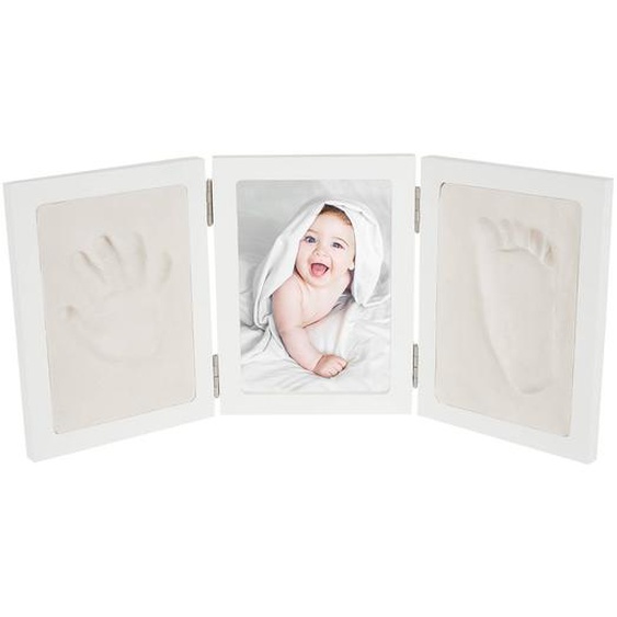 Cadre Photo En Bois - Empreinte En Plâtre Triptychon