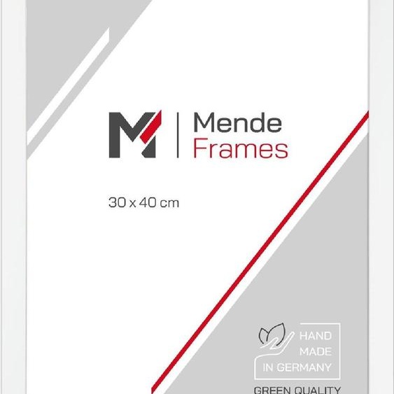 Cadre photo en bois MendeFrames H130 blanc 20x20 cm avec verre artificiel