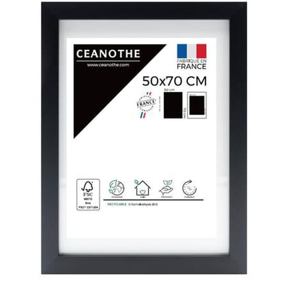 Cadre photo Milan noir 50 x 70 cm