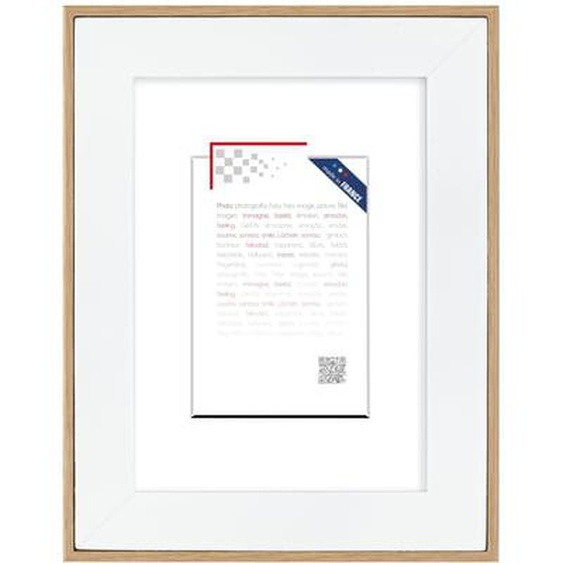 Cadre photo Newton blanc et beige 13 x 18 cm