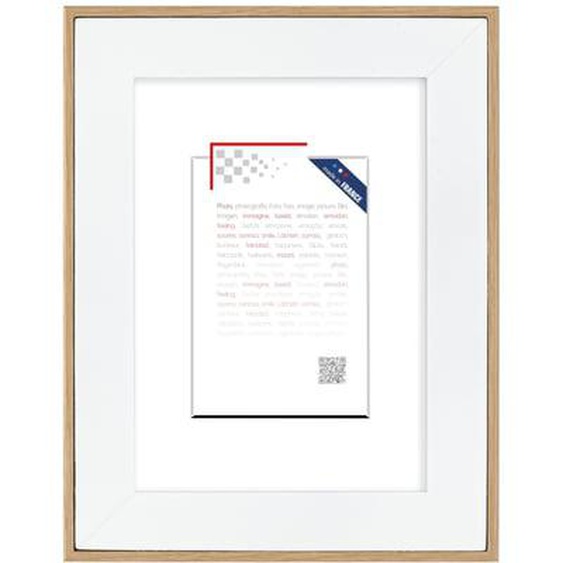 Cadre photo Newton blanc et beige 30 x 40 cm
