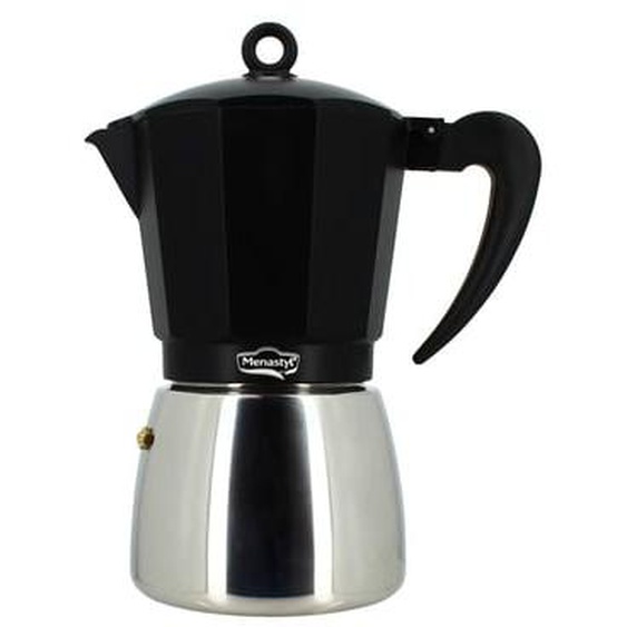 Cafetiere 12 tasses moka en aluminium induction 736ml