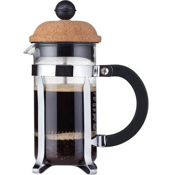Cafetière à piston 3 tasses verre et liège 0,5 L