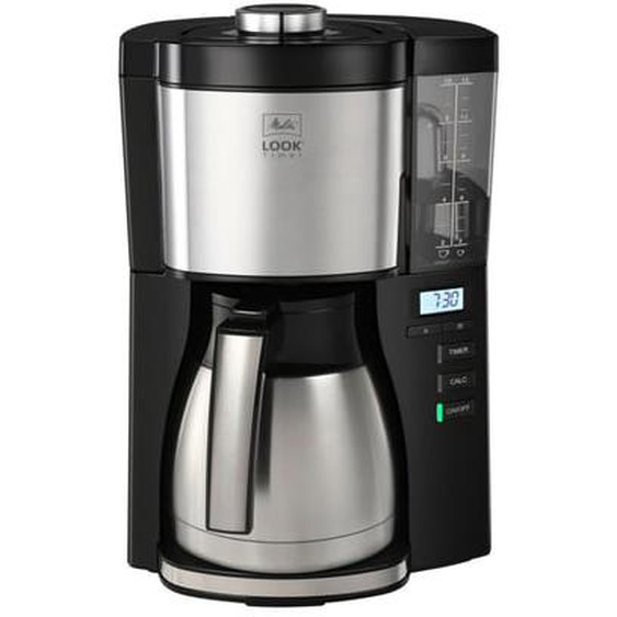 Cafetière look v therm timer noir acier brossé