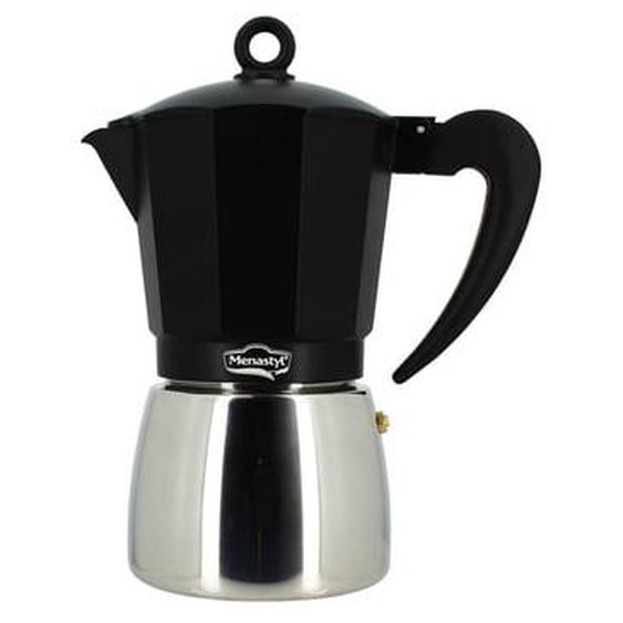 Cafetiere moka 9 tasses en aluminium induction 523ml