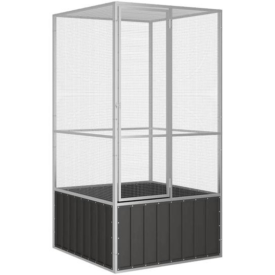 Cage à oiseaux Anthracite 111x107x211,5 cm Acier galvanisé