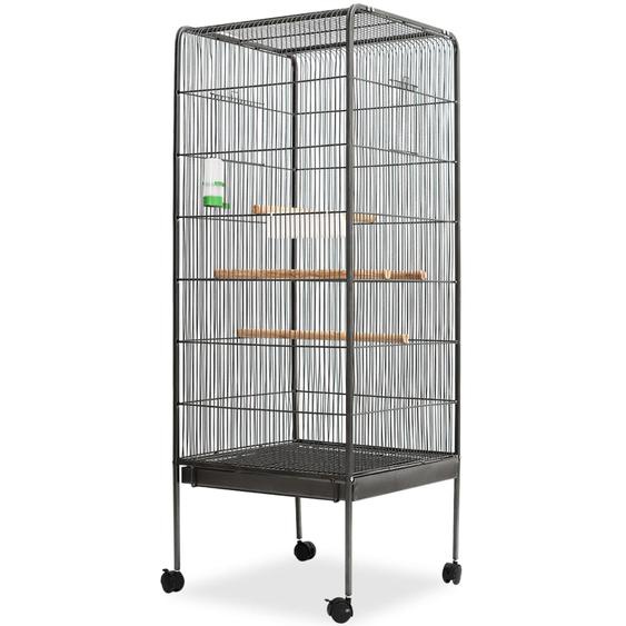 Cage à oiseaux Noir 54 x 54 x 146 cm Acier