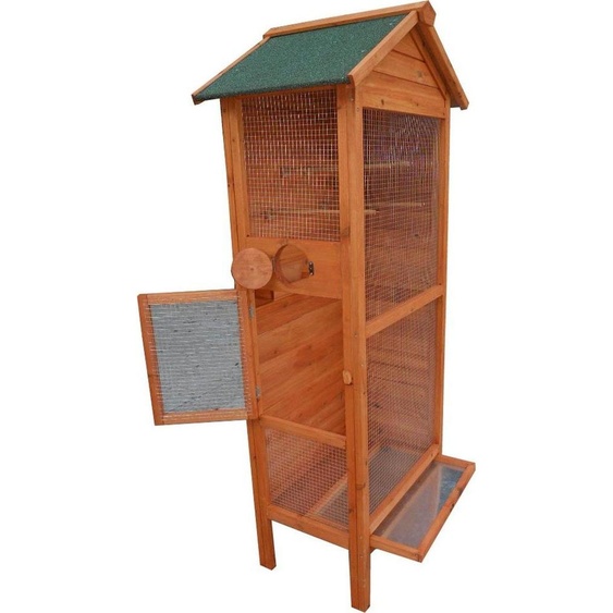 Cage à oiseaux - POH775 – 0,42 m² – Idéale pour 3 à 4 oiseaux