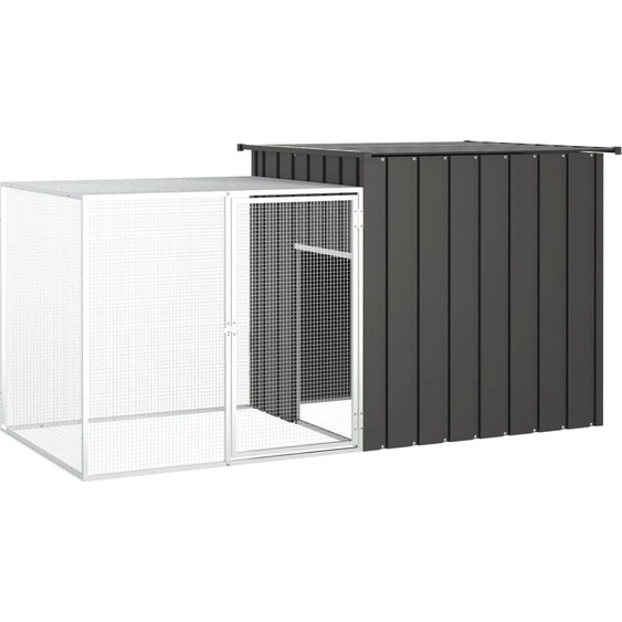 Cage pour poules Anthracite 200x91x100 cm Acier galvanisé