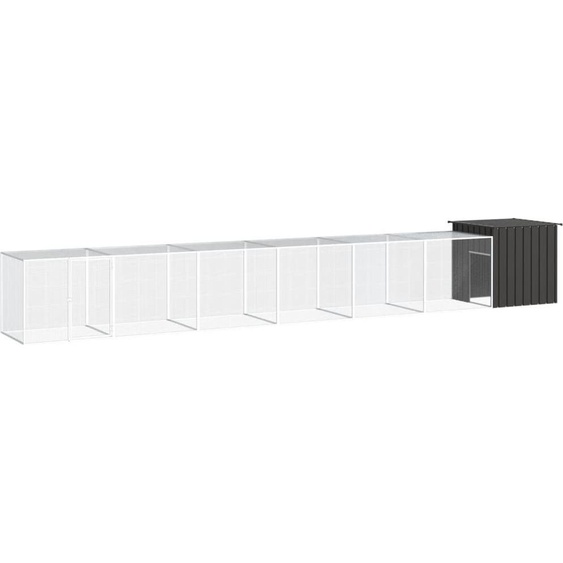 Poulailler Anthracite 700x91x100 cm Acier galvanisé