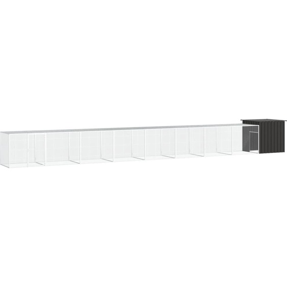 Poulailler Anthracite 900x91x100 cm Acier galvanisé