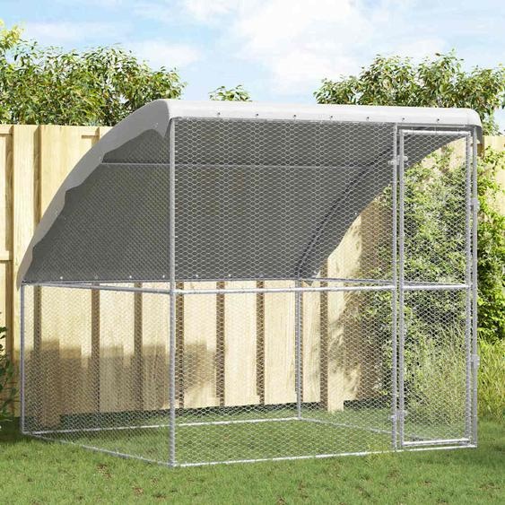 Cage à poules Argenté 2 x 2 x 2 m Acier galvanisé