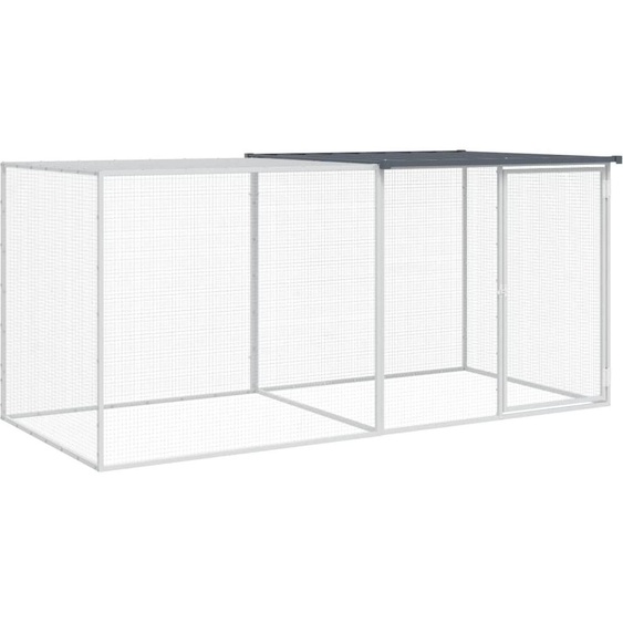 Cage à poulets avec toit anthracite 203 x 98 x 90 cm Acier galvanisé