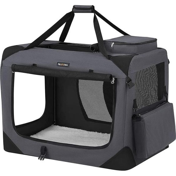 Cage pliable pour chien 81 x 58 x 58 cm gris
