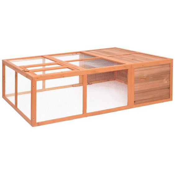 Cage pour animaux de jardin 150x100x50 cm Bois de sapin massif